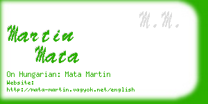 martin mata business card